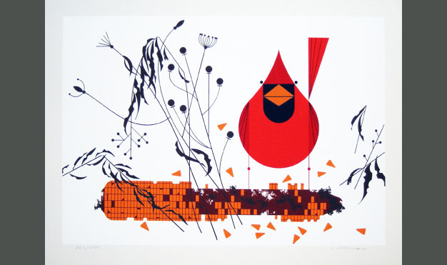 "Red and Fed" by Charley Harper